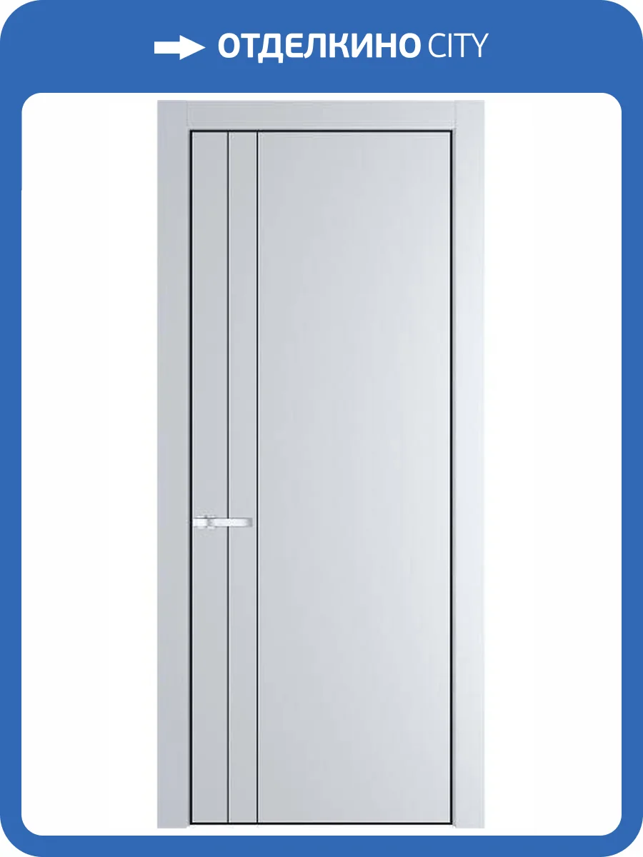 Межкомнатная дверь Profil Doors 12 PA полотно Вайт, профиль черный, алюминиевый молдинг 3мм 600x2000 фото 2