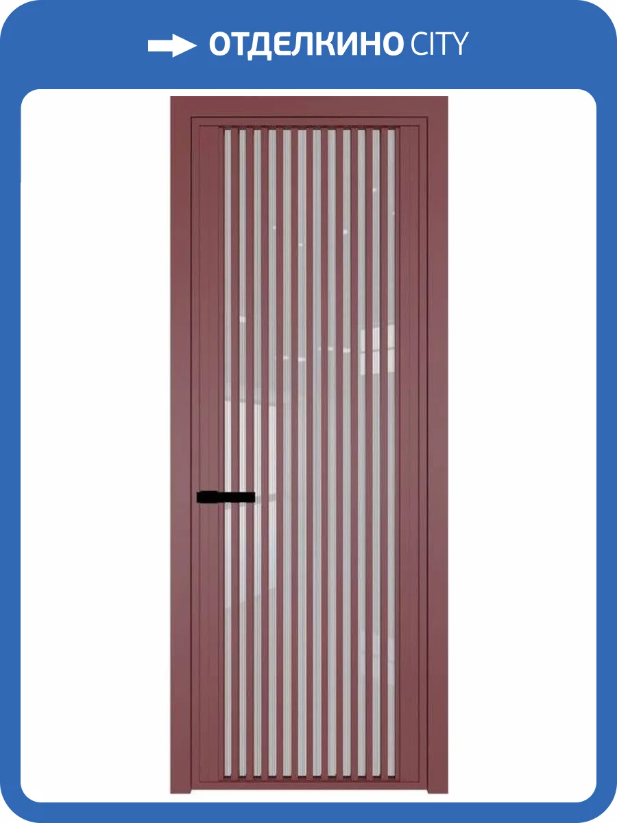 Межкомнатная дверь Profil Doors 3 AGP цвет профиля Красный антрацит, стекло безопасное 6 мм страйп 700x2000 фото 2