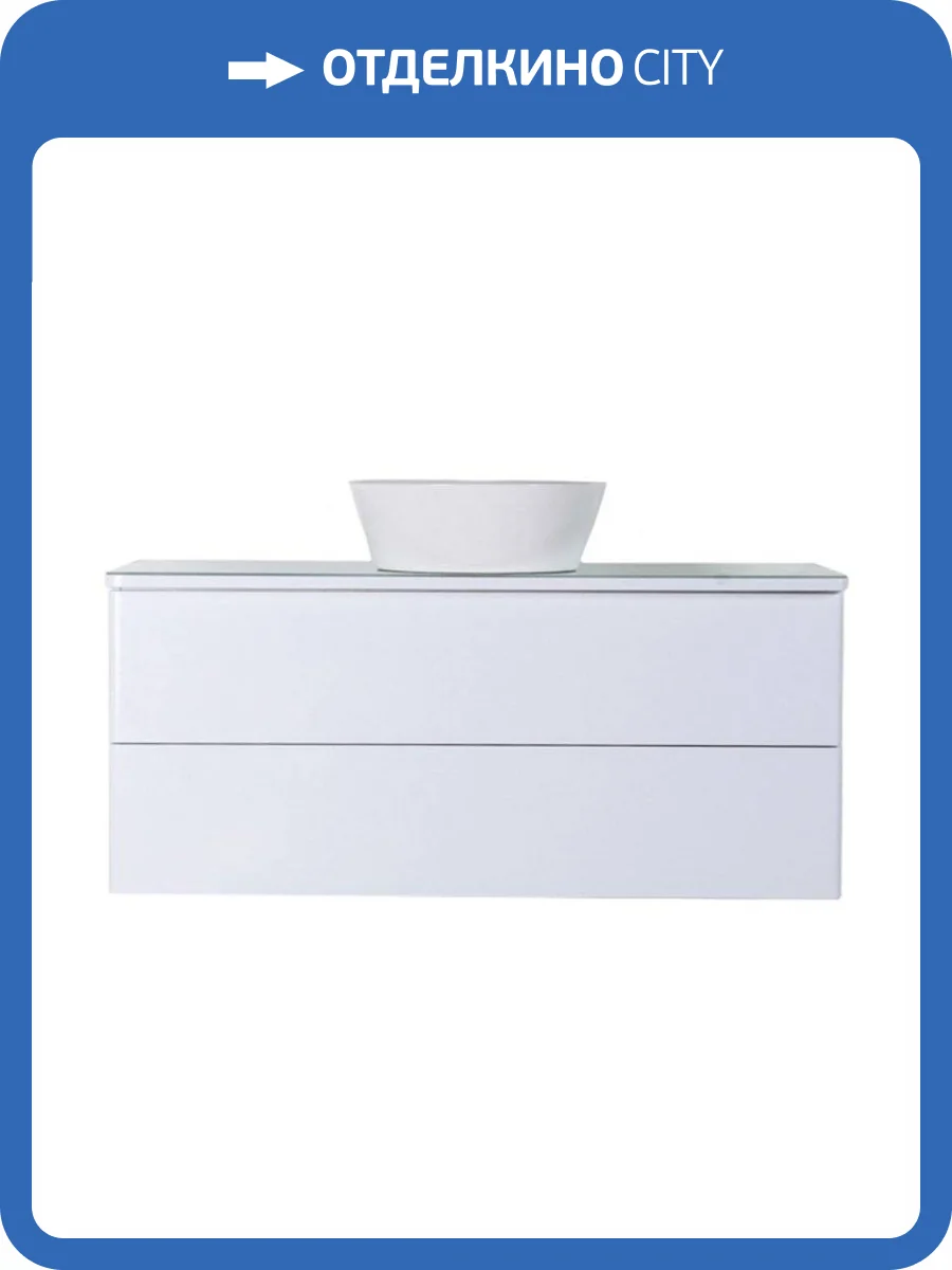 Тумба с раковиной Orange Отто Ot-100TuGLASS+B08-360W подвесная фото 8