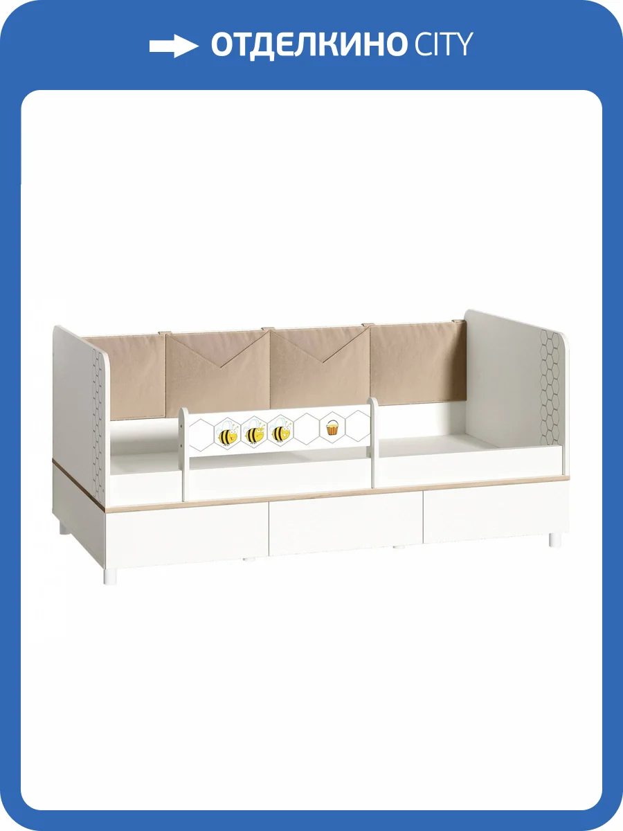 Кровать Моби Эйп 11.4 ML654873778 Белый PE шагрень, белая шагрень 4101 ПВХ фото 5