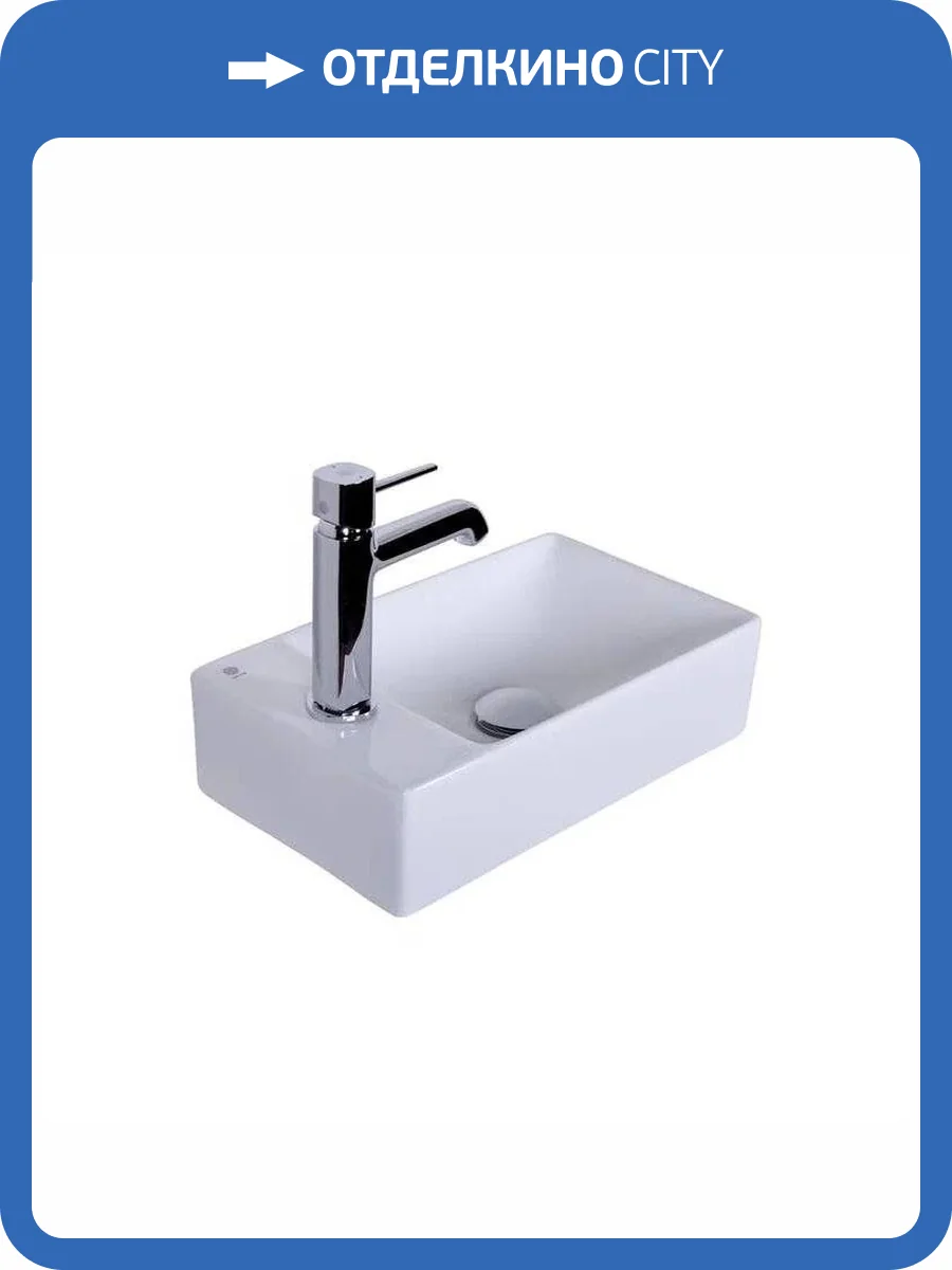 Раковина Orange B05 B05-375RW правая, 38 см, белая глянцевая фото 7