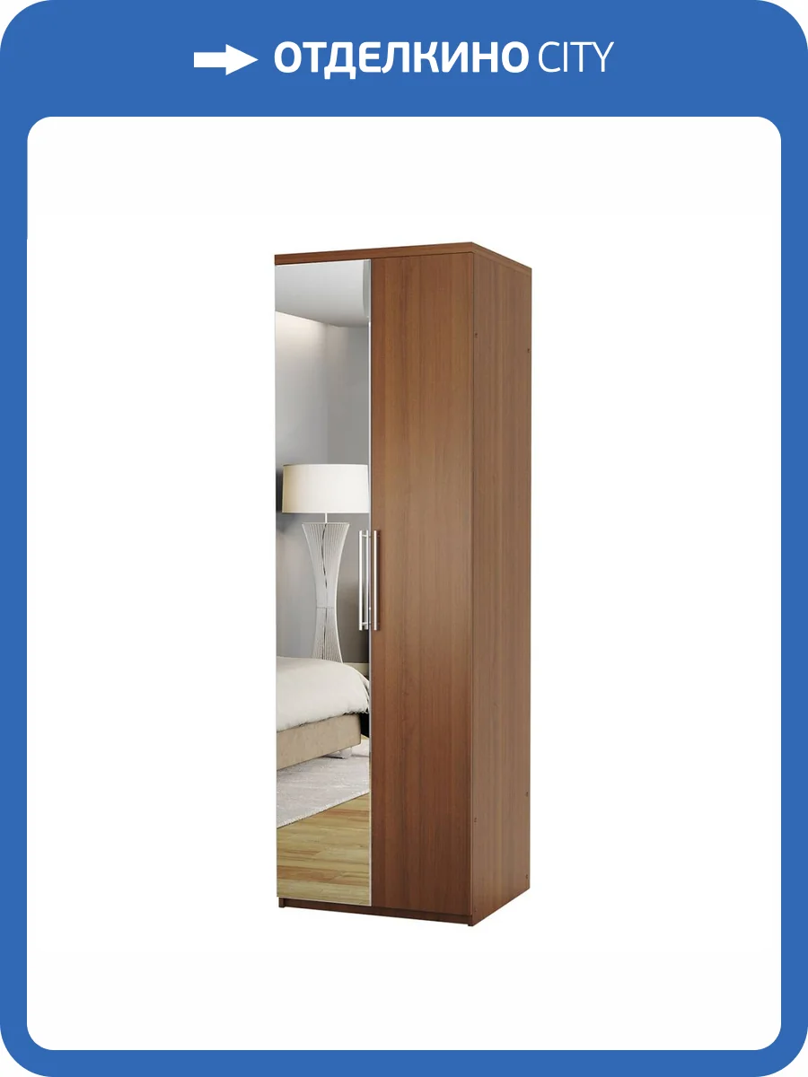 Шкаф для одежды Шарм-Дизайн Комфорт МШ-21 170522414 с зеркалом, орех фото 4