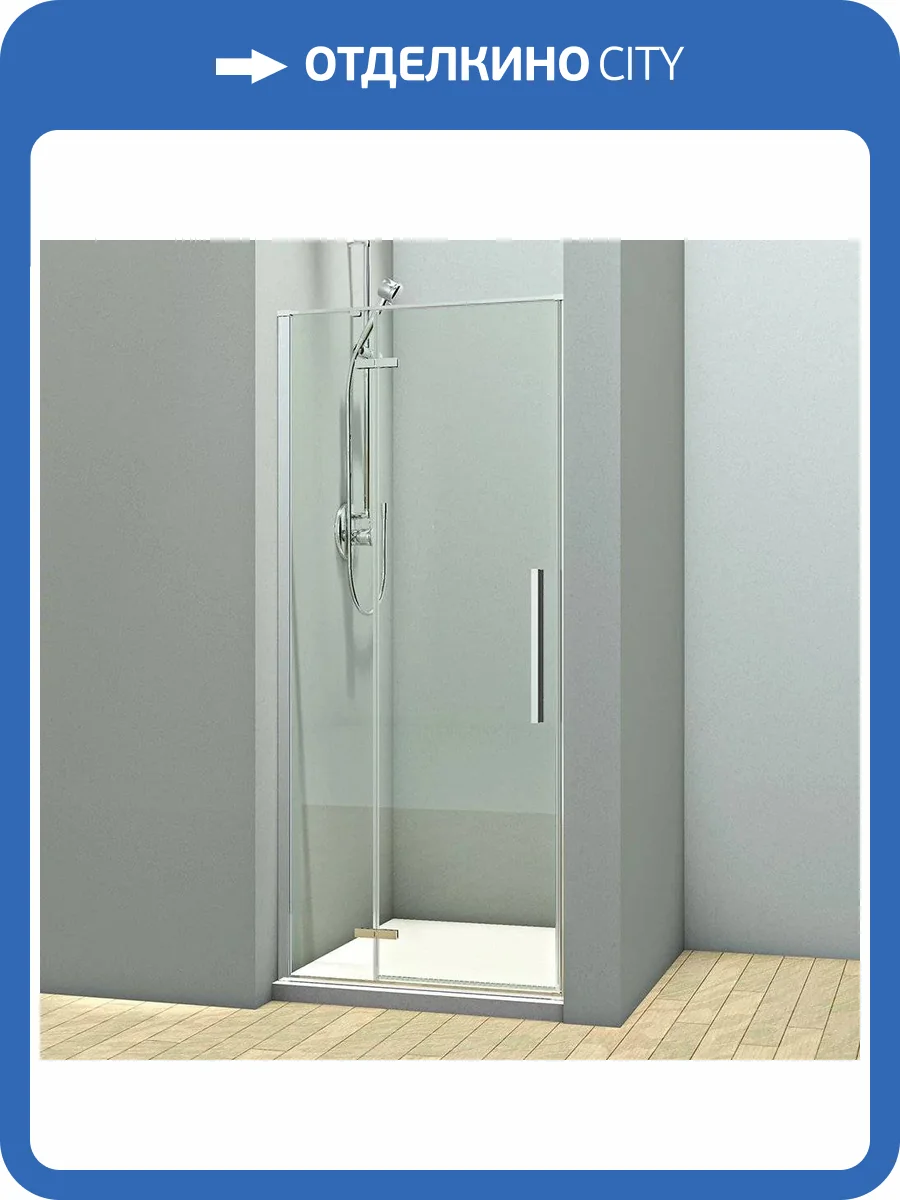 Душевая дверь в нишу Veconi Vianno VN-73 90 см, профиль хром фото 4