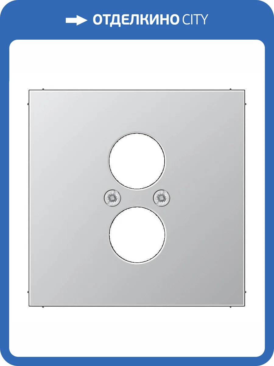 Накладка для 2-х акустических гнезд L 2 S Jung LS 990 алюминий AL2962-2 фото 2