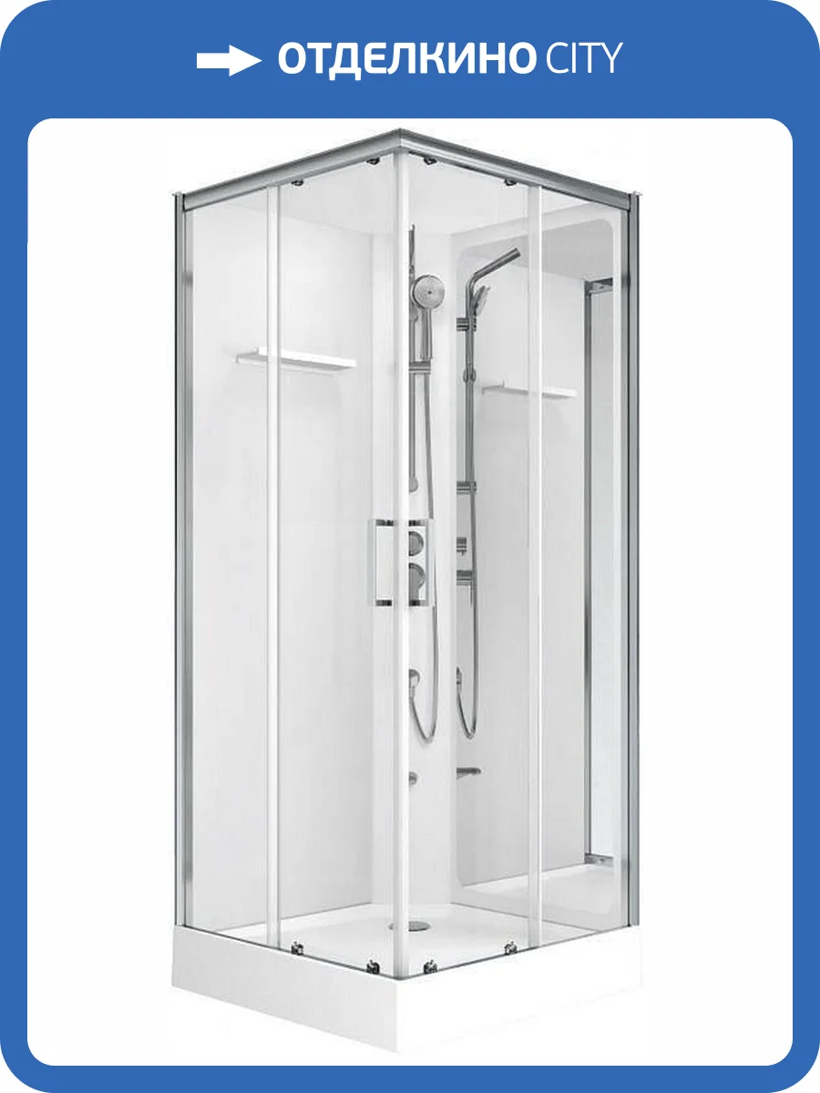 Душевая кабина Aquanet Passion 3.0 348330 профиль хром, 900x900 фото 6