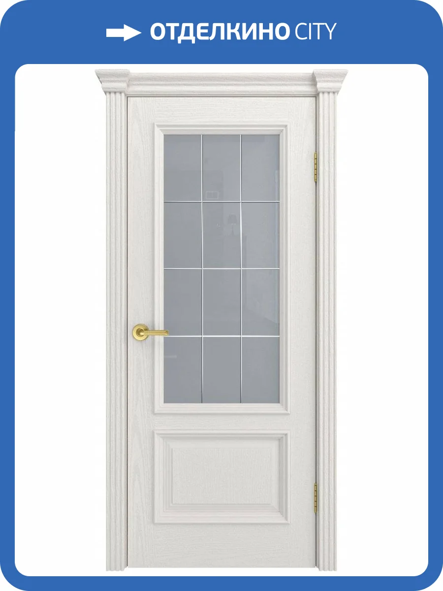 Межкомнатная дверь шпон Текона ФРЕЙМ 07, остеклённая, бьянко 600x2000 фото 2