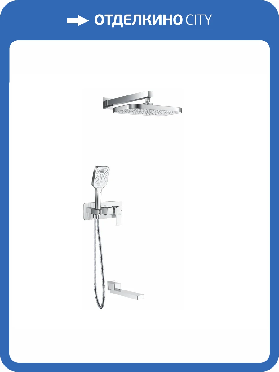 Душевая система Rose R1035 хром, встраиваемая фото 3