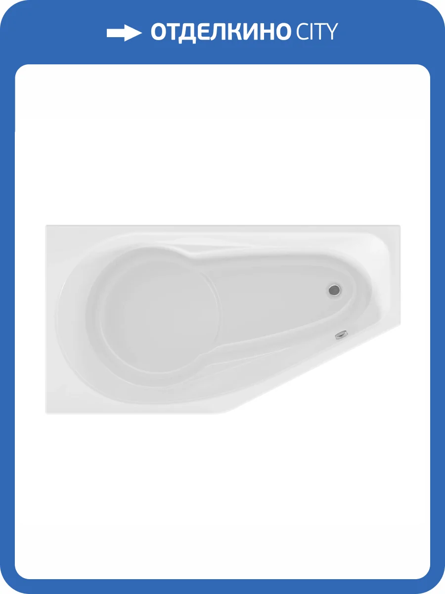 Акриловая ванна Marka One Deep 150x80 01ди1580л правая, белая фото 4