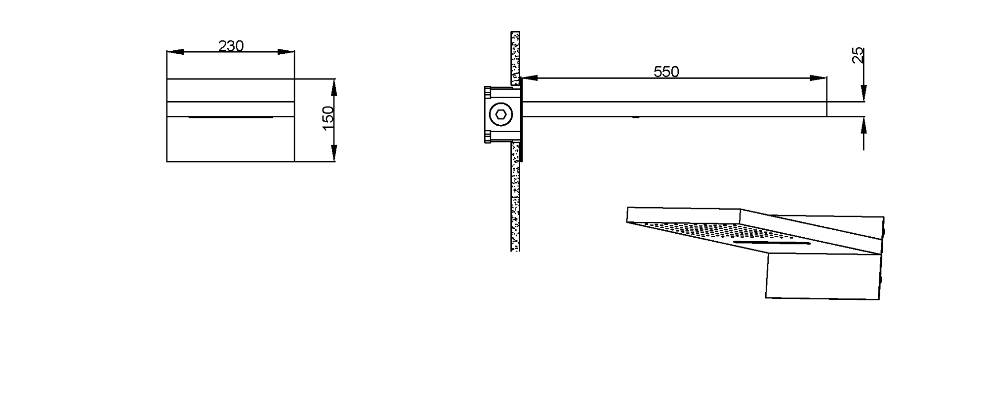 Верхний душ Boheme Fusion 419-2-MW с каскадом, White фото 2