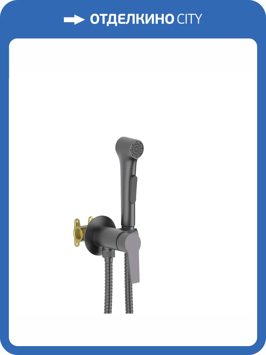 Гигиенический душ Aquatek Лугано AQ1719BGM оружейная сталь фото 5