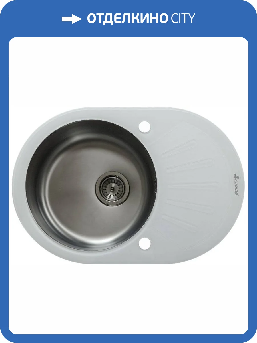 Мойка кухонная Seaman Eco Glass SMG-730W Gun фото 3