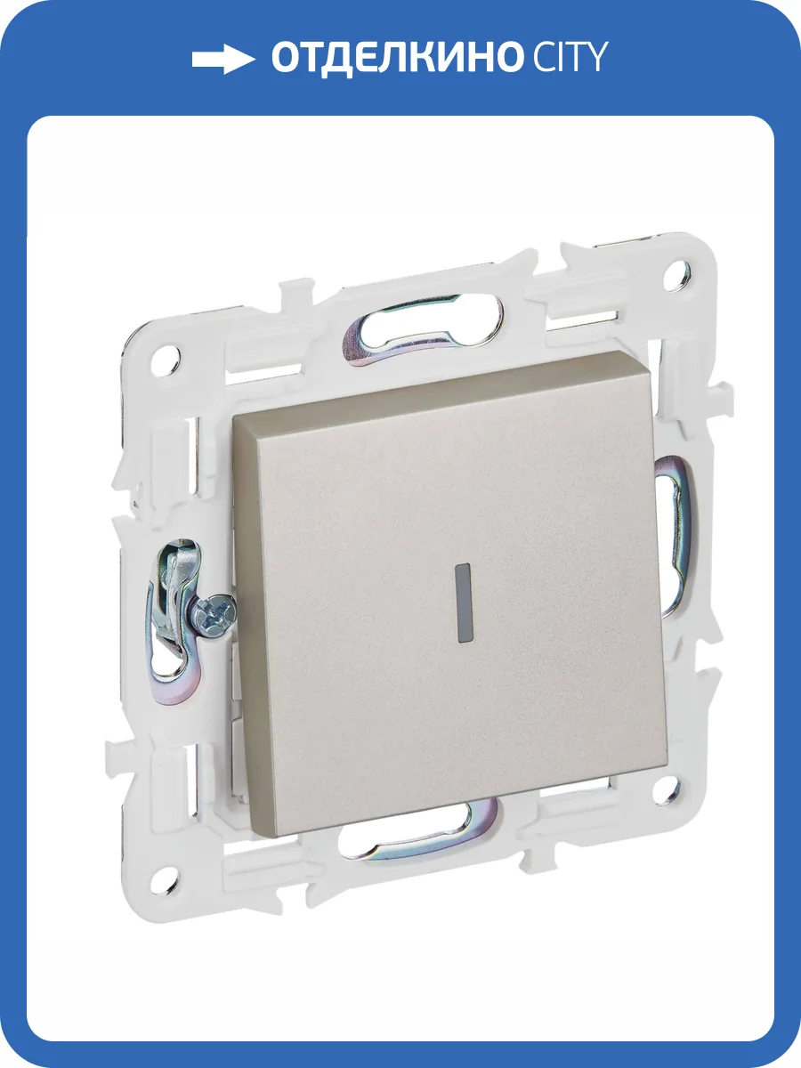 Выключатель 1-клавишный IEK Skandy SK-V10-1-10-K37 шампань фото 7