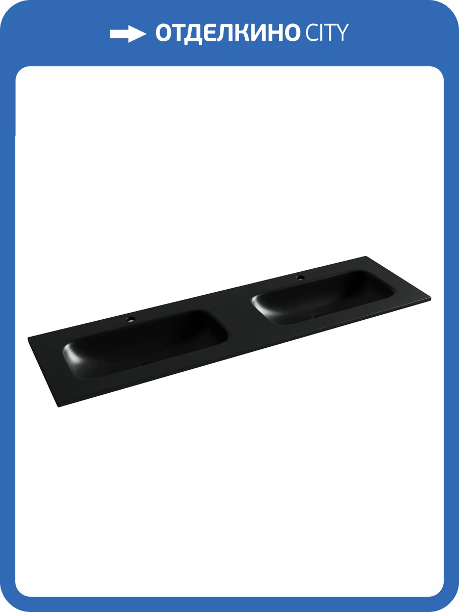 Раковина Ceramica Nova Grace CN7023MB 160 см, черная матовая фото 5