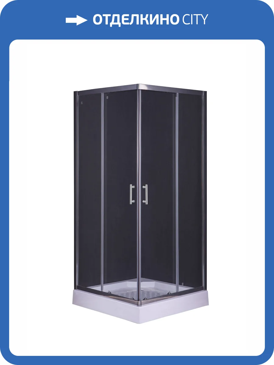 Душевой уголок Taliente TA-09092-1CP профиль хром, стекло прозрачное, 90x90x195 фото 5