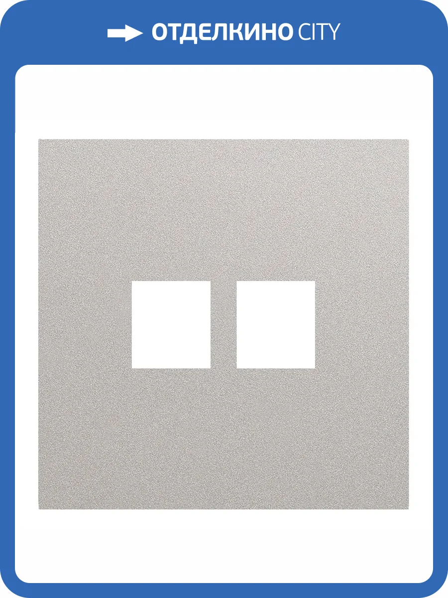 Лицевая панель для двойной информационной розетки Rikett 35442 PL платина фото 2