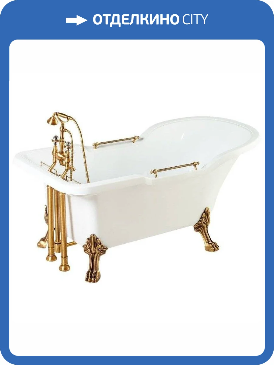 Ванна из искусственного камня Migliore Impero 25267 180x87 бронза фото 3