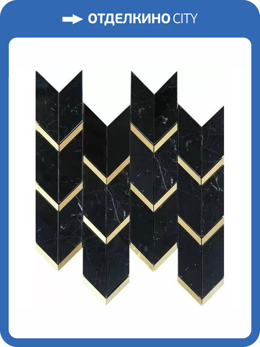 Мозаика Orro Mosaic Stone Atlantida Black 8 mm 30.5x32.5 фото 2