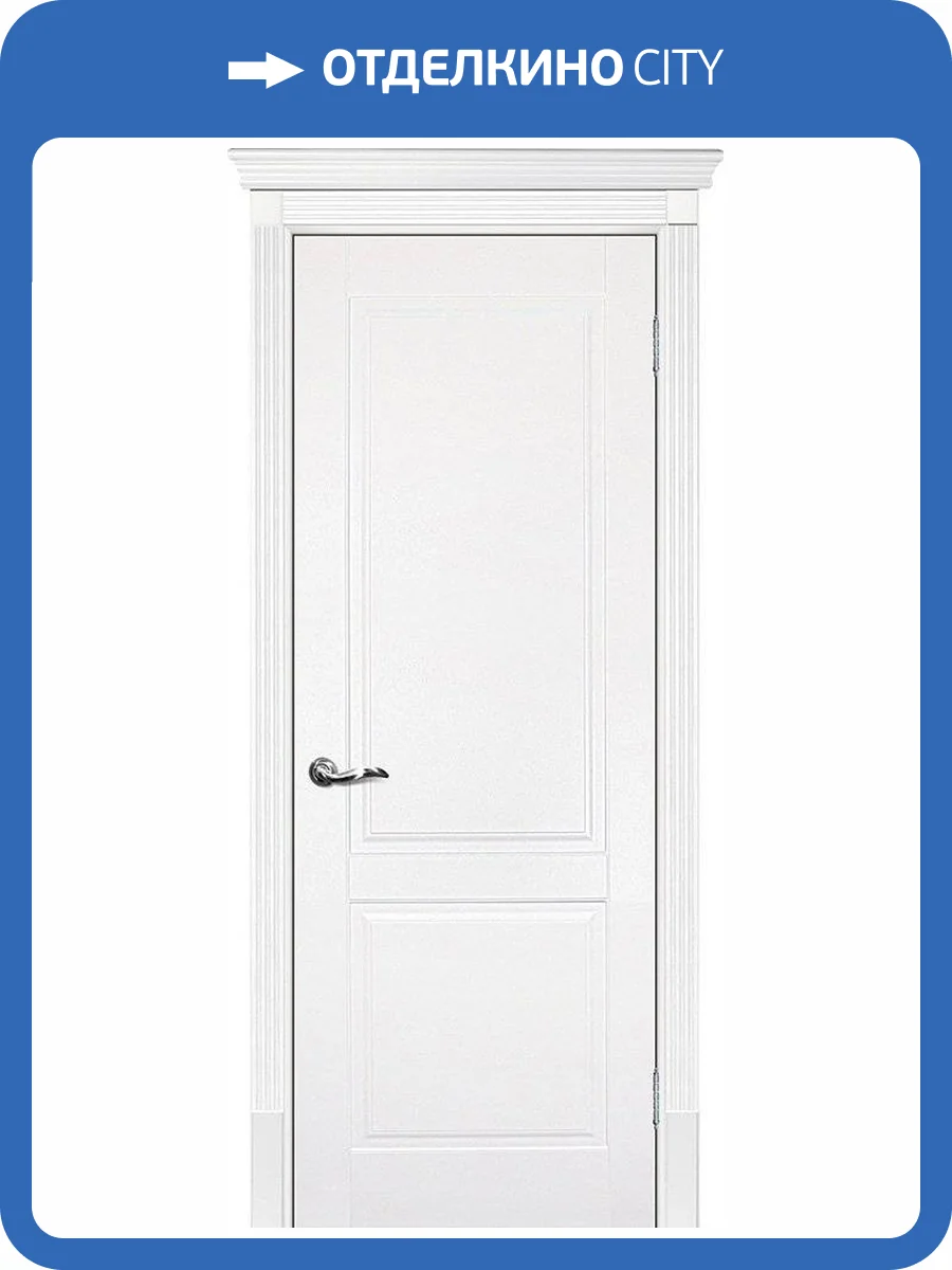 Межкомнатная дверь эмаль Текона СМАЛЬТА 15, глухая, белый 900x2000 фото 2
