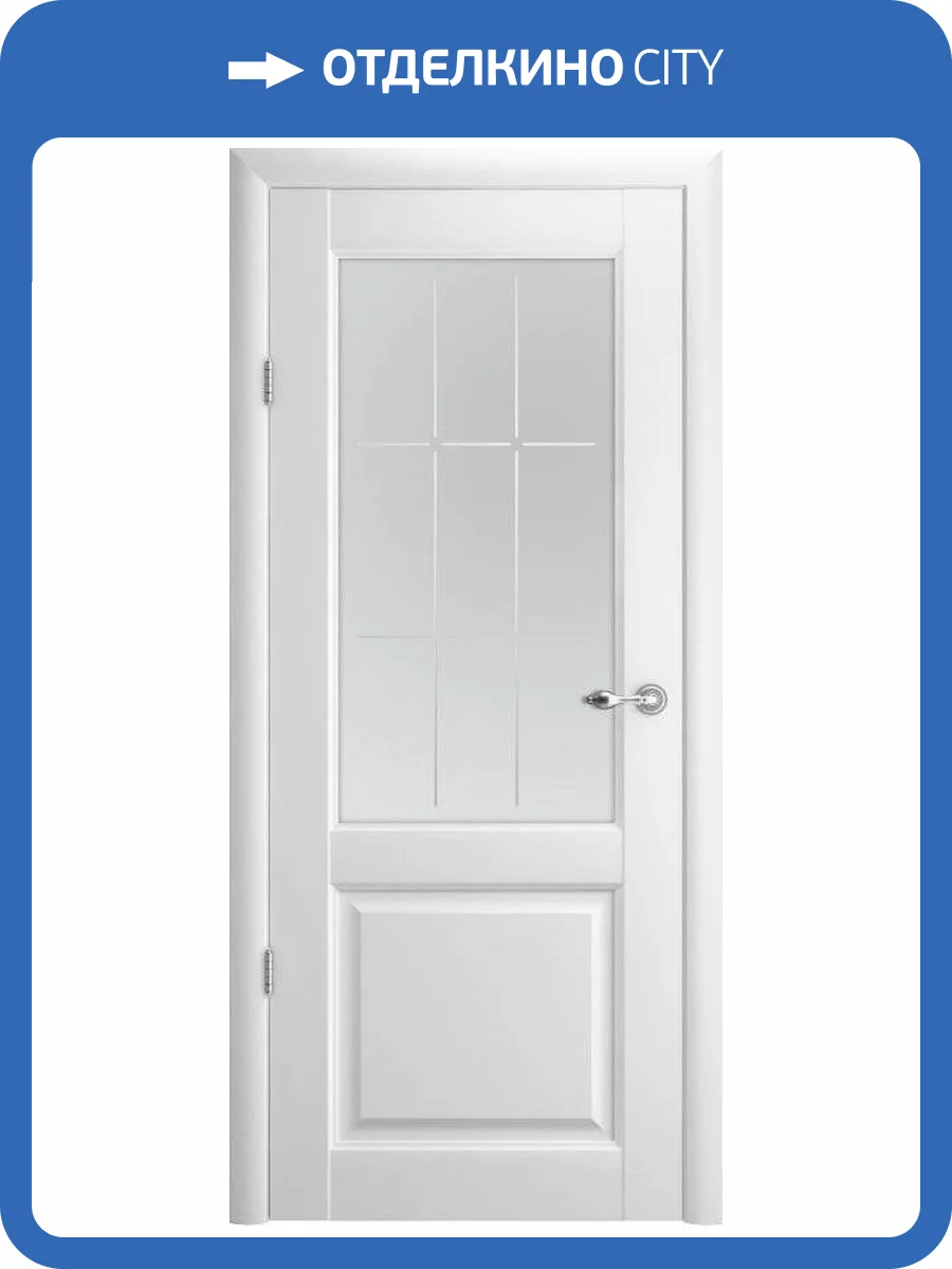 Межкомнатная дверь Albero Эрмитаж 4 остеклённая белый 700x2000 фото 2