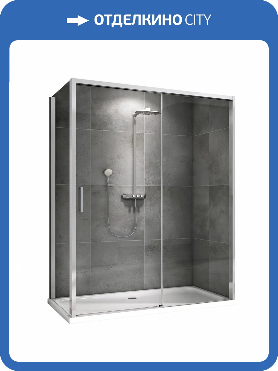 Душевой уголок Abber Komfort AG93170-S102 100x200x170, профиль Хром фото 4