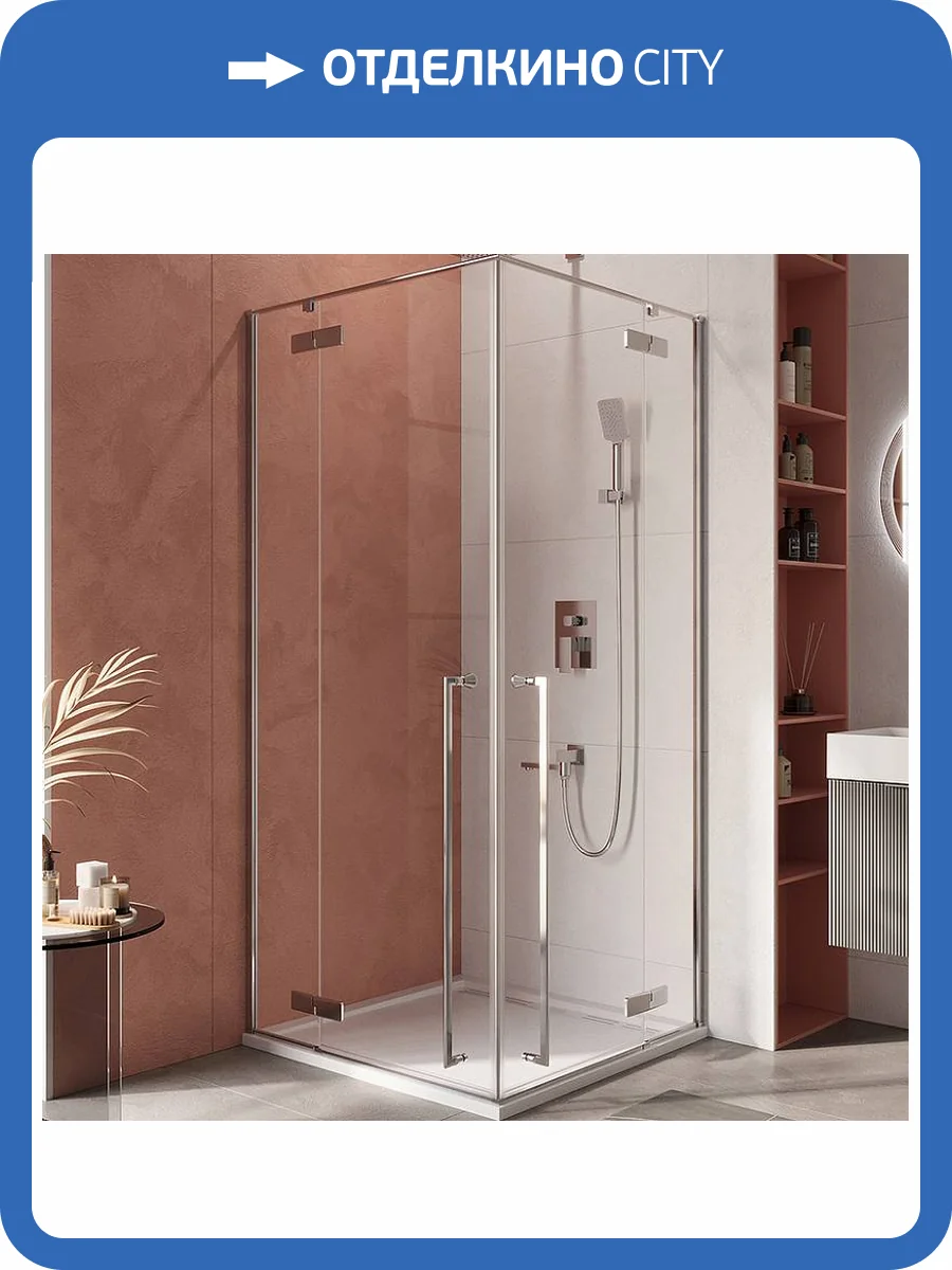 Душевой уголок Cezares Liner LINER-A-2-90-C-Cr профиль хром, стекло прозрачное, 90x90 фото 8