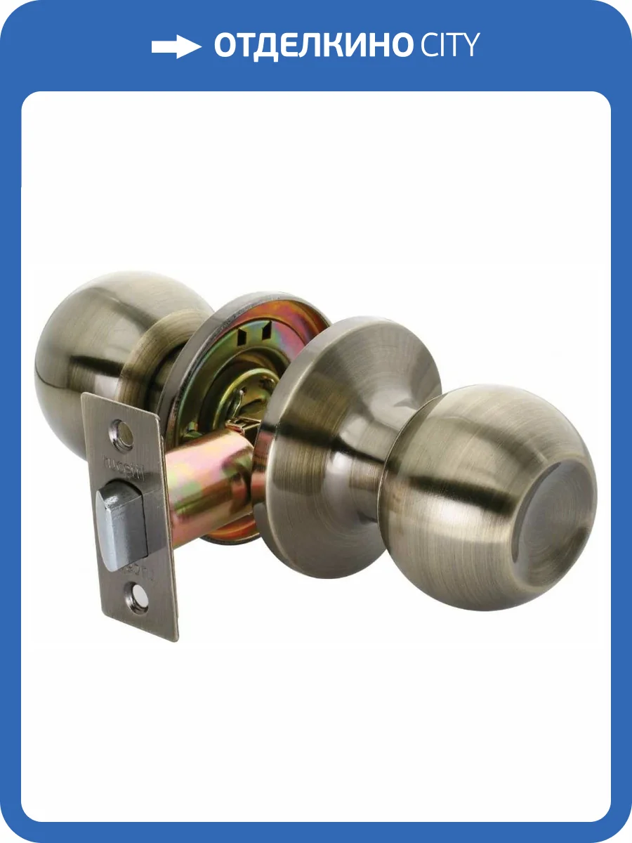 Дверная ручка Rucetti HK-01 AB Без фиксатора античная бронза фото 2