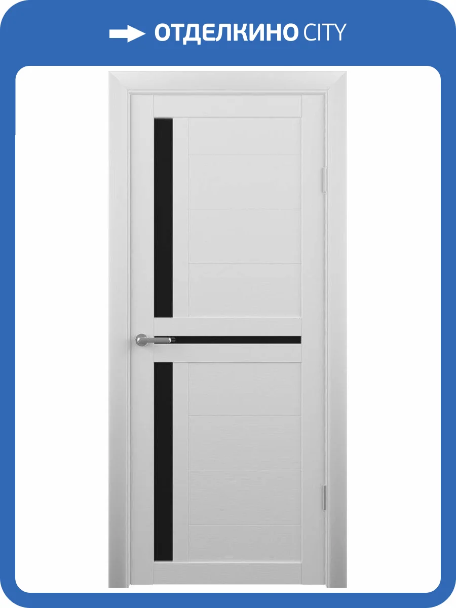 Межкомнатная дверь Albero Кельн остеклённая кедр снежный 700x2000 фото 2