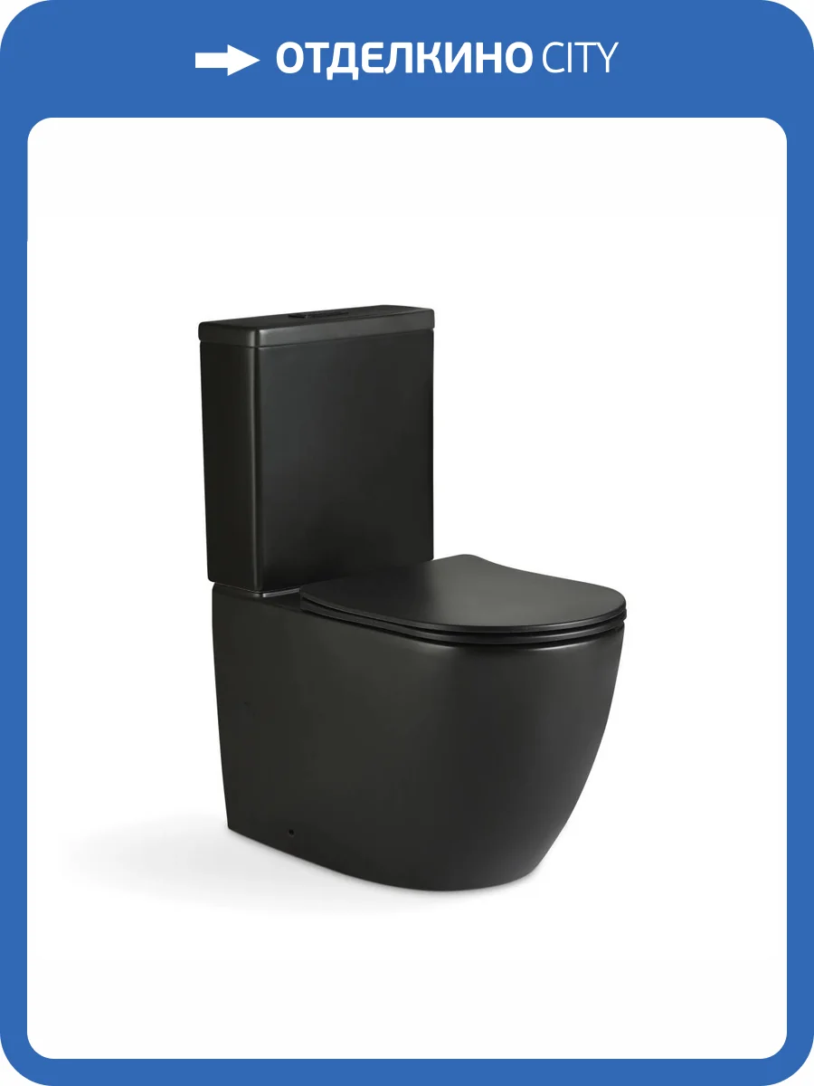 Унитаз напольный Gid Tornado 62269Y Tn2188TF-BM черный матовый фото 2