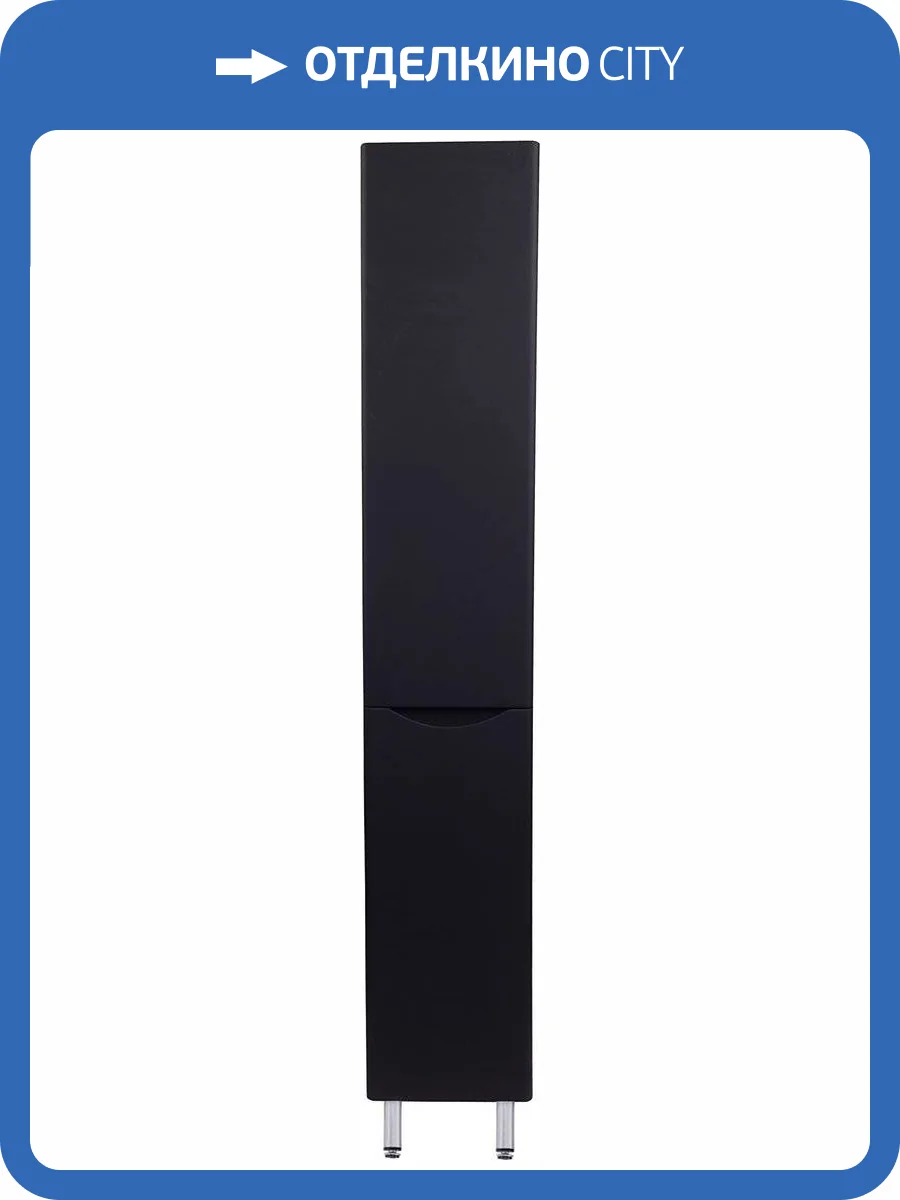 Шкаф-пенал Style Line Бергамо Люкс Plus 30 с бельевой корзиной, антискрейтч черный фото 6