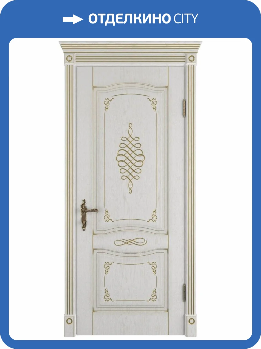 Межкомнатная дверь Владимирская Фабрика Дверей экошпон VFD Vesta, глухая, Bianco Classic PG 800x2000 фото 2