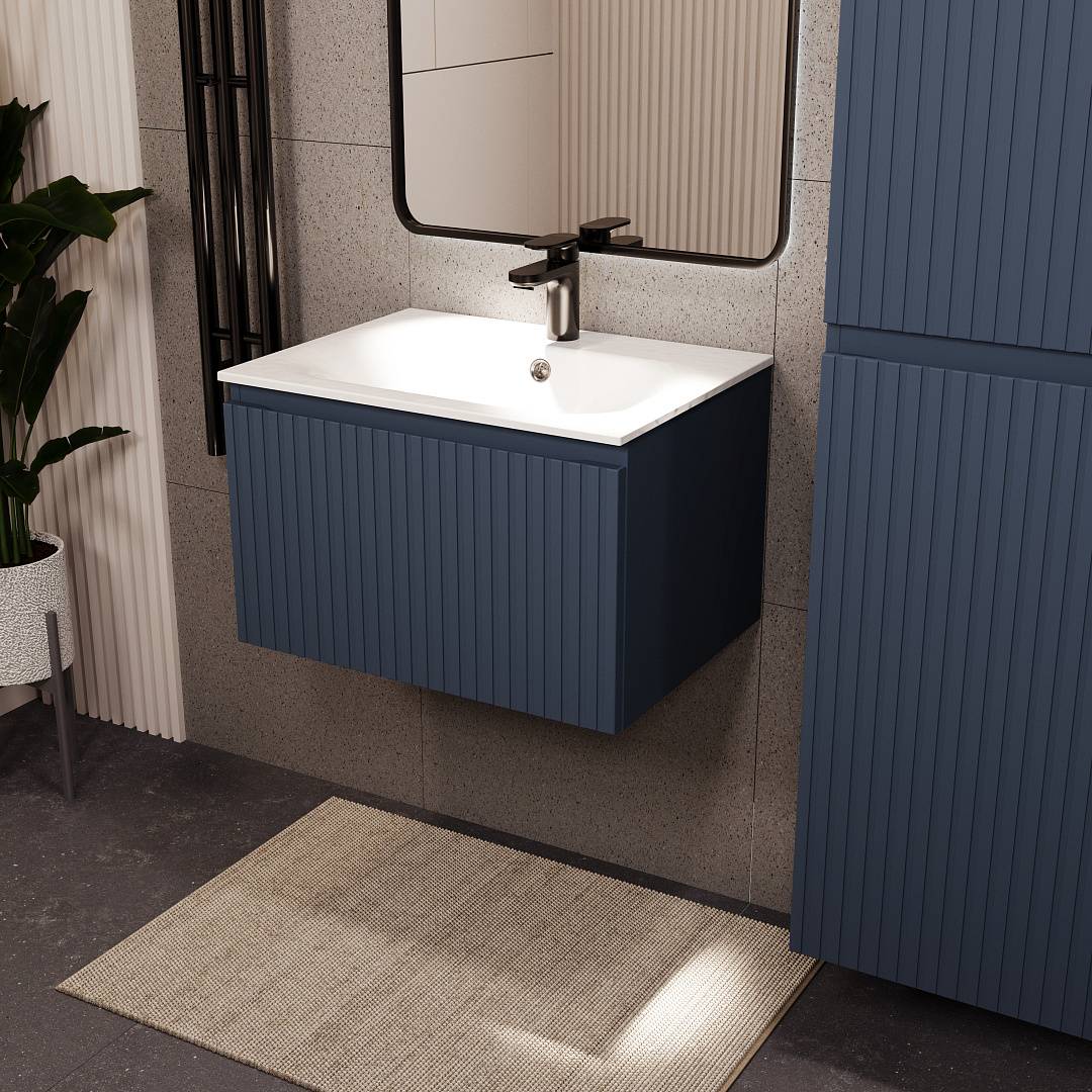 Тумба с раковиной Terminus Vatikan VAT10601703101O серый шёлк, 60x38