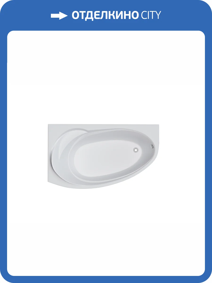 Акриловая ванна Creto Juliya 31-16095L левая, белая, без каркаса, 160x95 фото 6