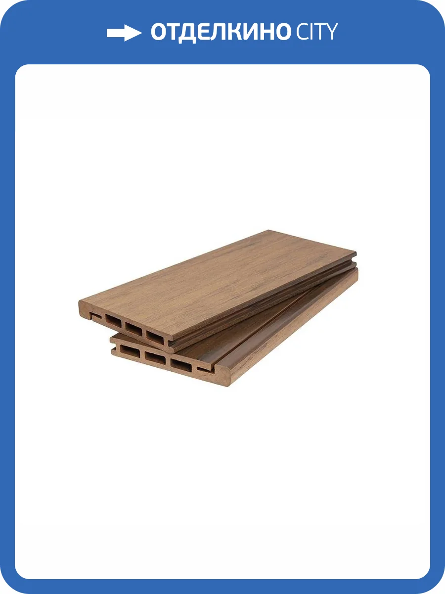 Доска для обрамления Polivan Group Denpasar Brushing Mix Песочный ДПК 5800x140x20 фото 2