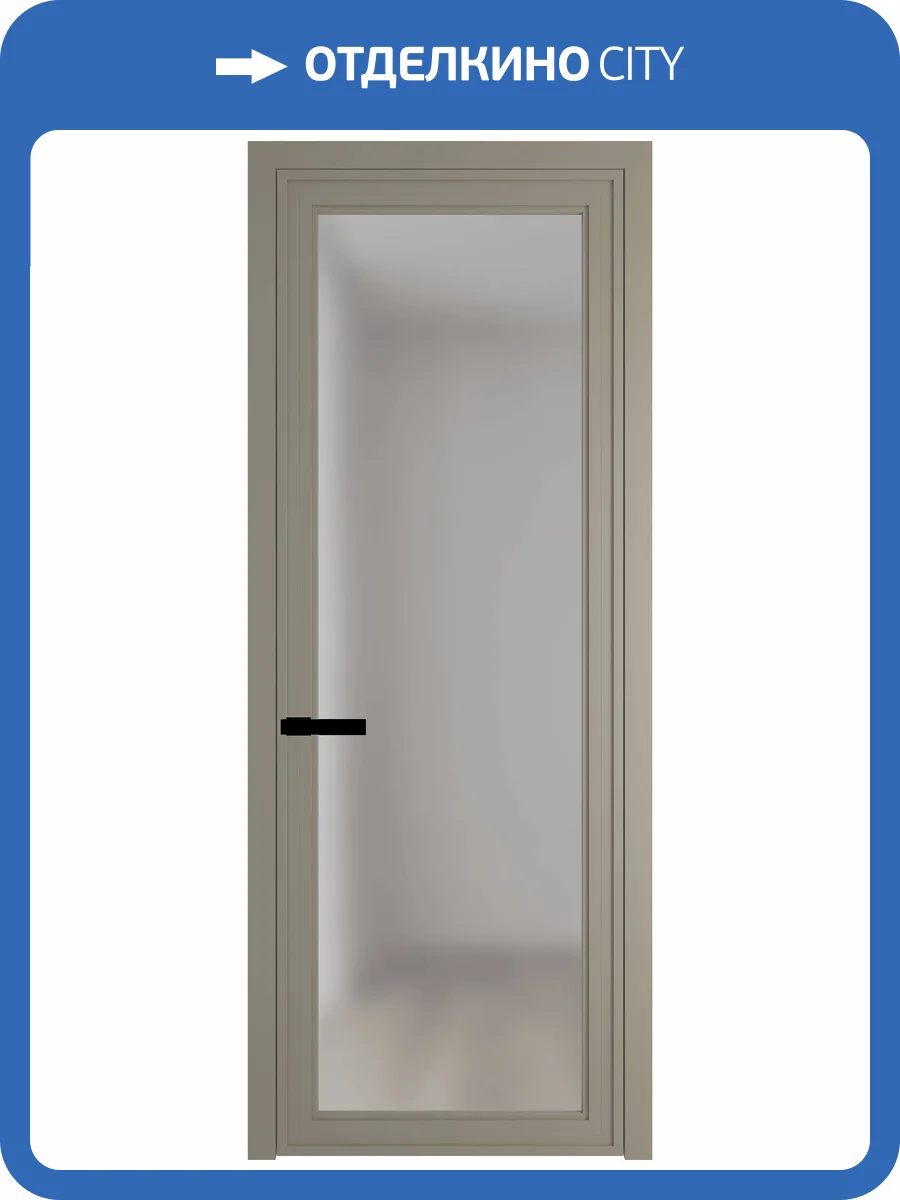 Межкомнатная дверь Profil Doors 1 AGP цвет профиля Никель матовый, стекло безопасное 6 мм матовое 800x2000 фото 2