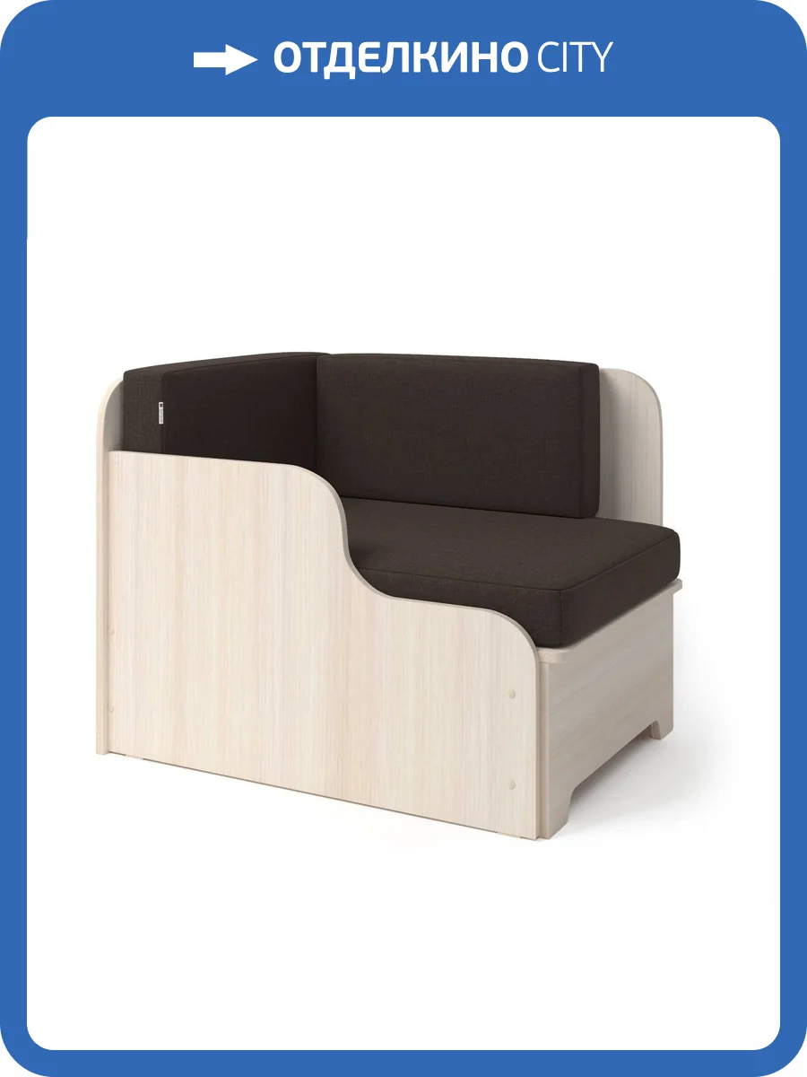 Кушетка Шарм-Дизайн Мелодия 104210721 детская, левый шоколад фото 5