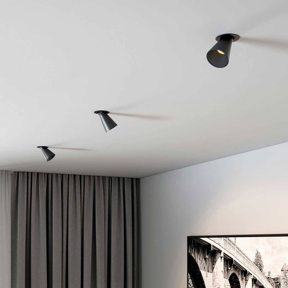 Встраиваемый точечный светодиодный светильник Elektrostandard Bell 25097/LED 8W 3000K черный фото 3