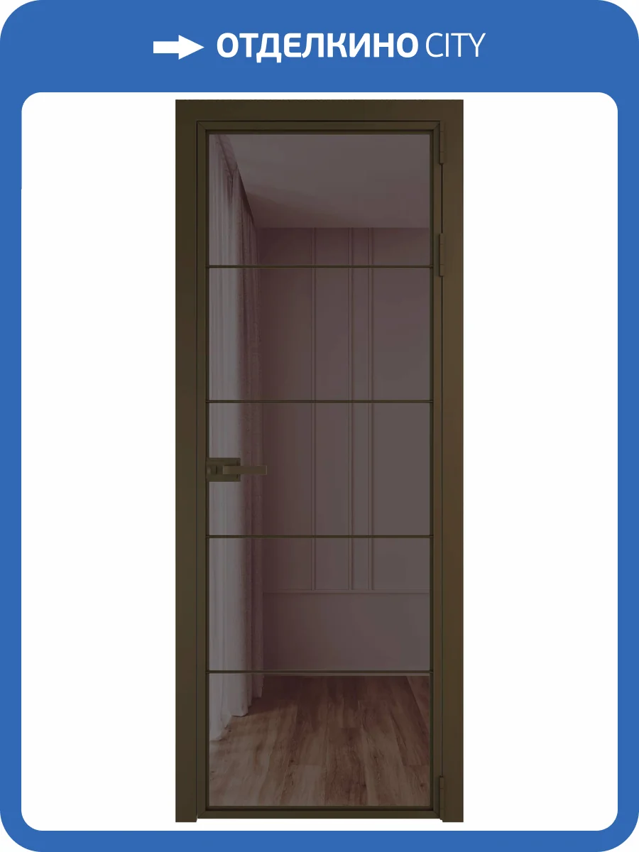 Межкомнатная дверь Profil Doors 5 AX цвет профиля Деорэ, стекло безопасное 6 мм золотистая бронза 600x2000 фото 2