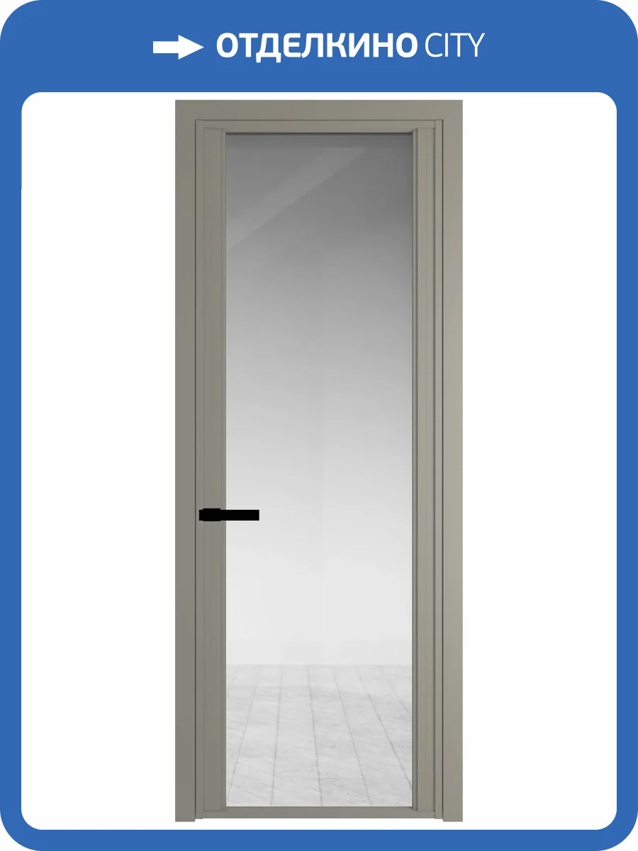 Межкомнатная дверь Profil Doors 2 AGP цвет профиля Никель матовый, стекло безопасное 6 мм прозрачное 700x2000 фото 2