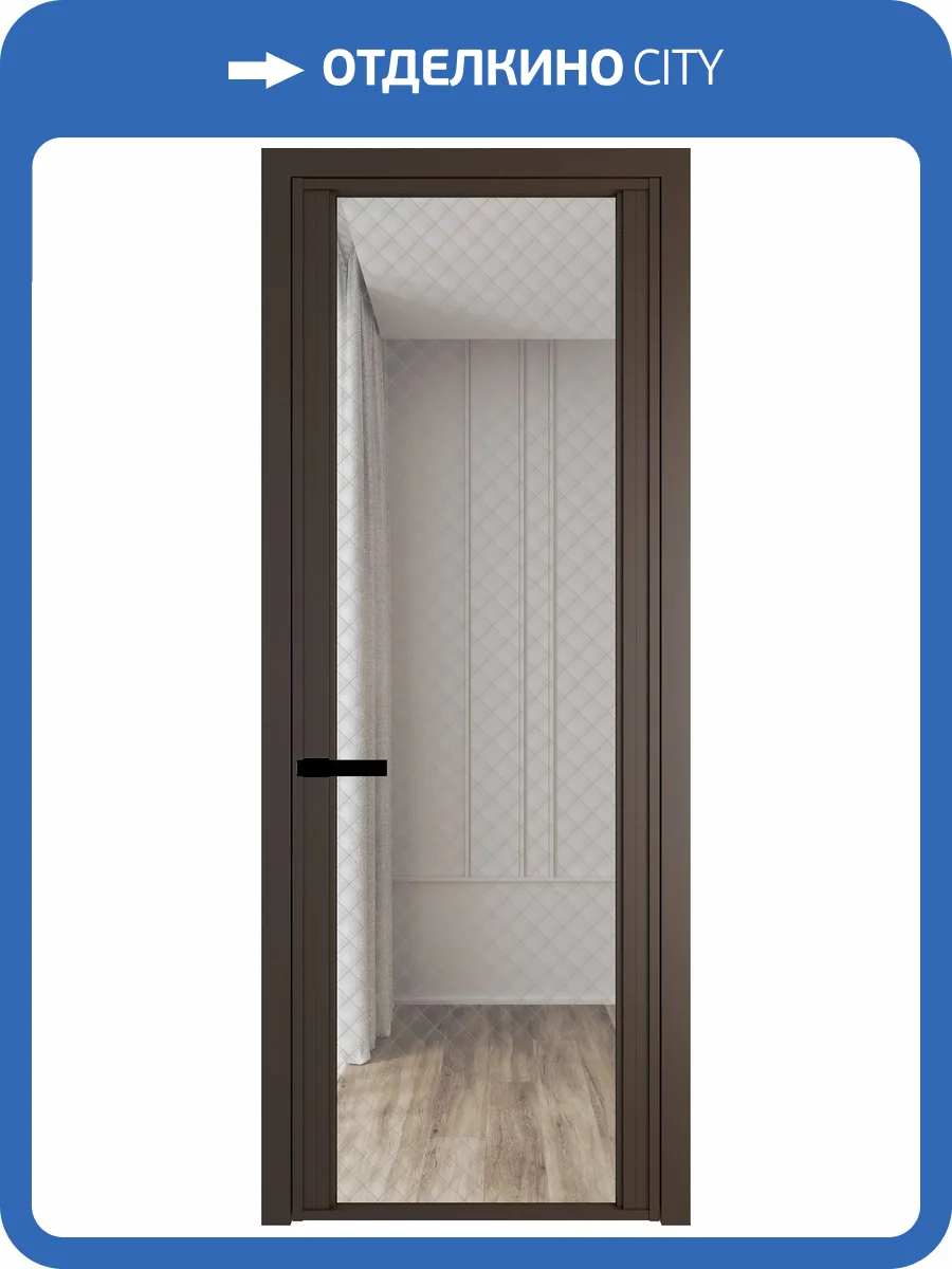 Межкомнатная дверь Profil Doors 2 AGP цвет профиля Деорэ, стекло безопасное 6 мм ромб серебро 700x2000 фото 2