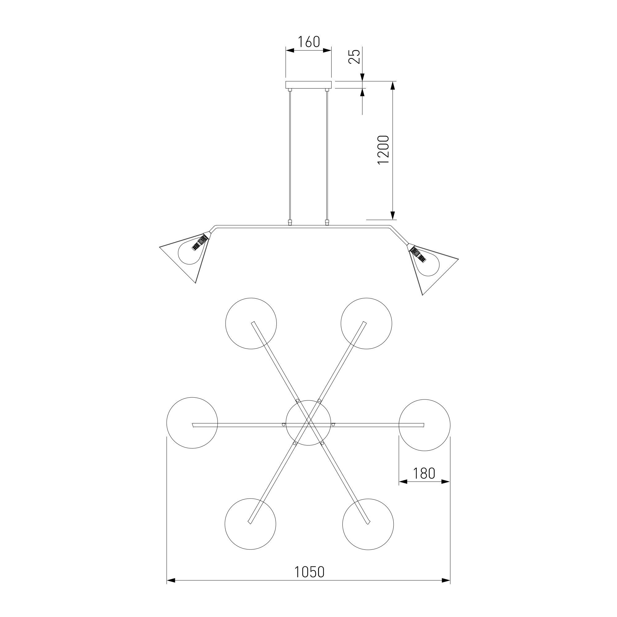 Подвесной светильник Eurosvet Enigma 70161/6 черный Smart фото 5