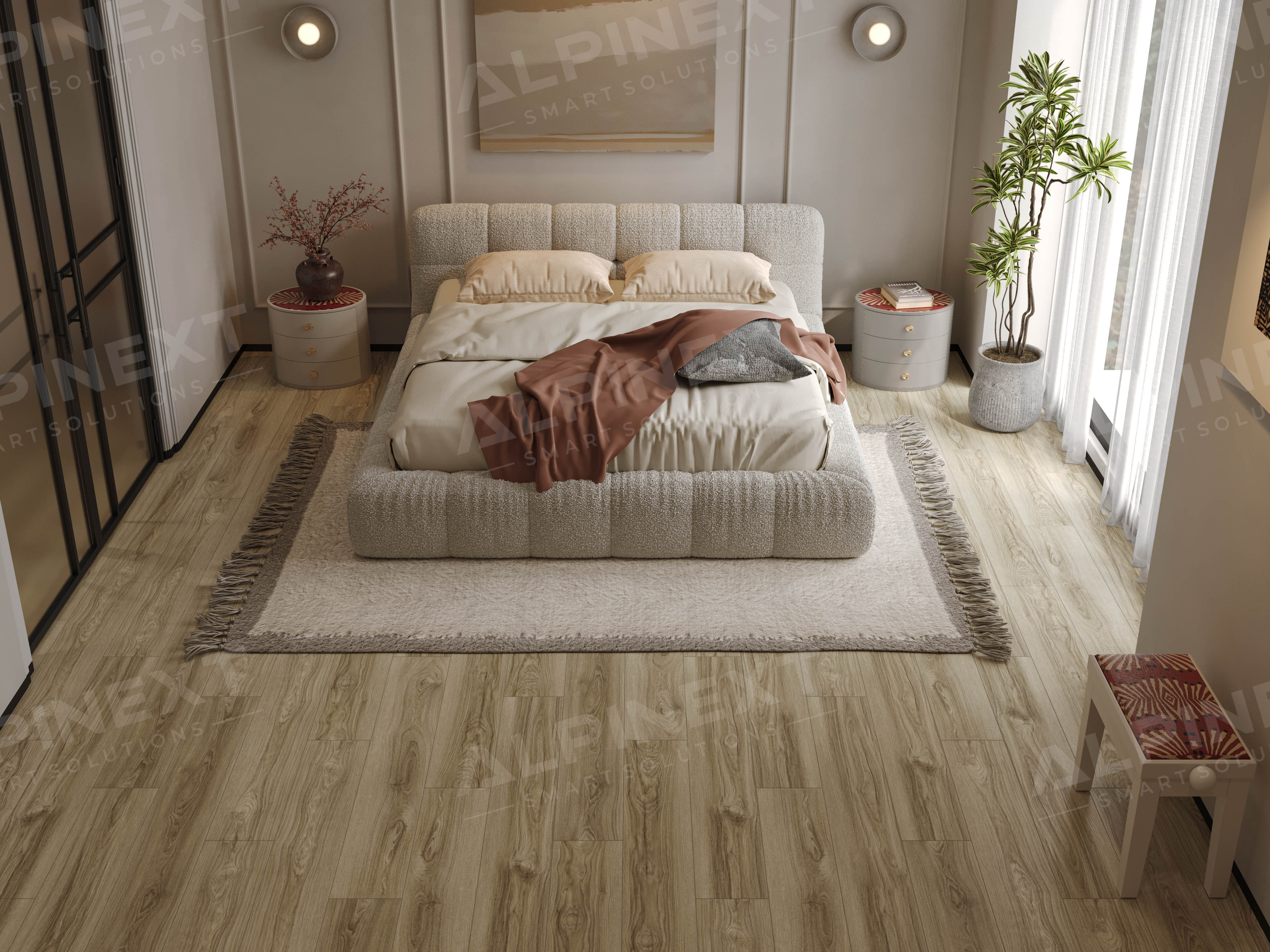 Ламинат Alpinext Quick Style 8/33 4V LF601-05 Дуб натуральный 1218x198 фото 2
