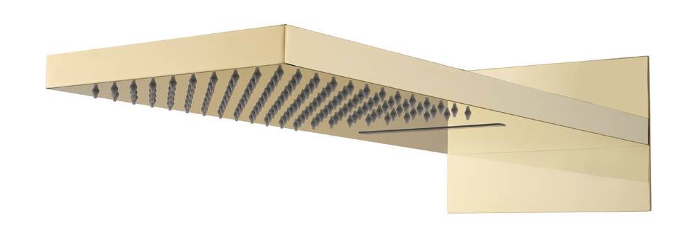 Верхний душ Boheme Fusion 419-2-G с каскадом, Gold