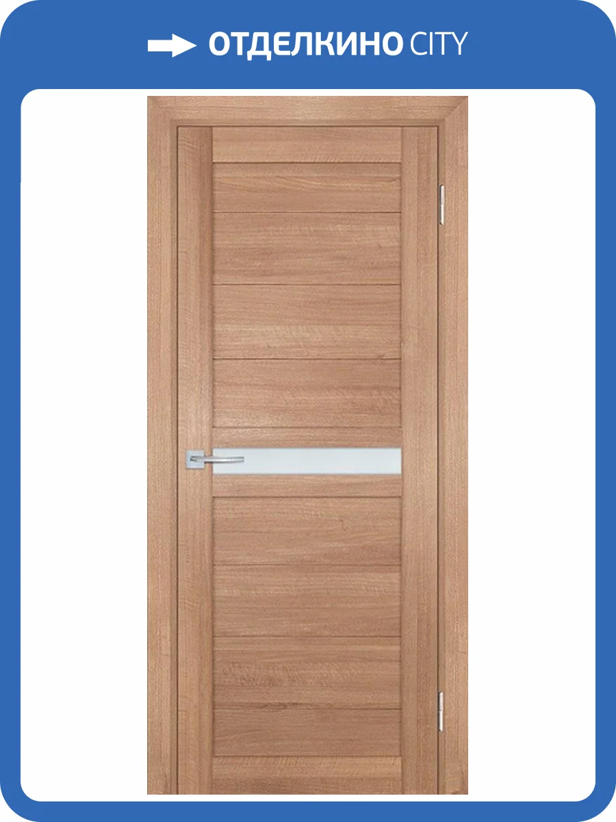 Межкомнатная дверь экошпон Мариам Техно 703, остекленная, миндаль 800x2000 фото 2