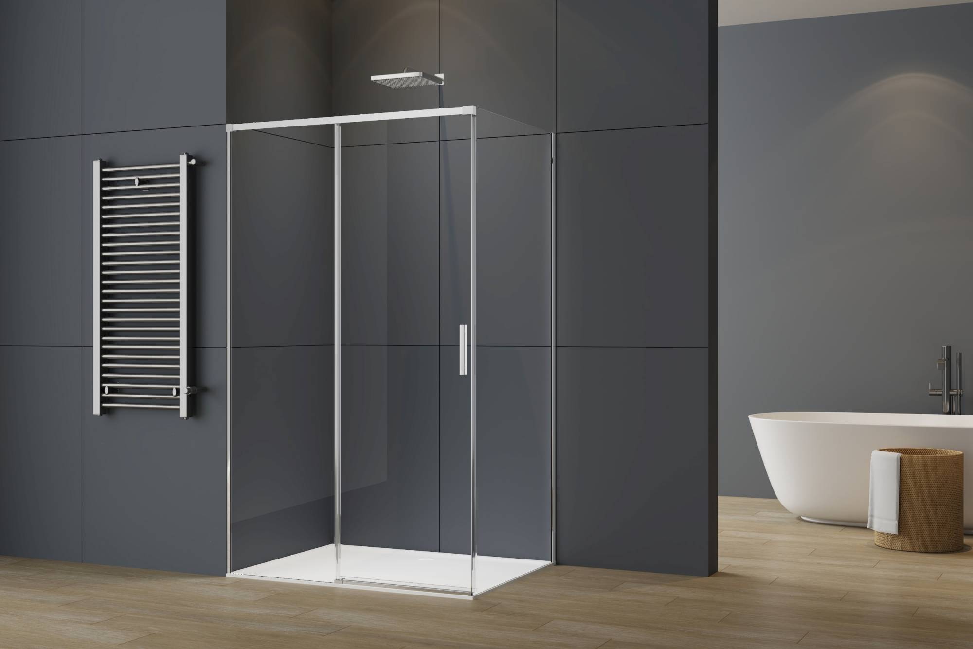 Душевой уголок Vincea Soft 2 VSR-3SO29014CL профиль хром, стекло прозрачное, 140x90x200 фото 2
