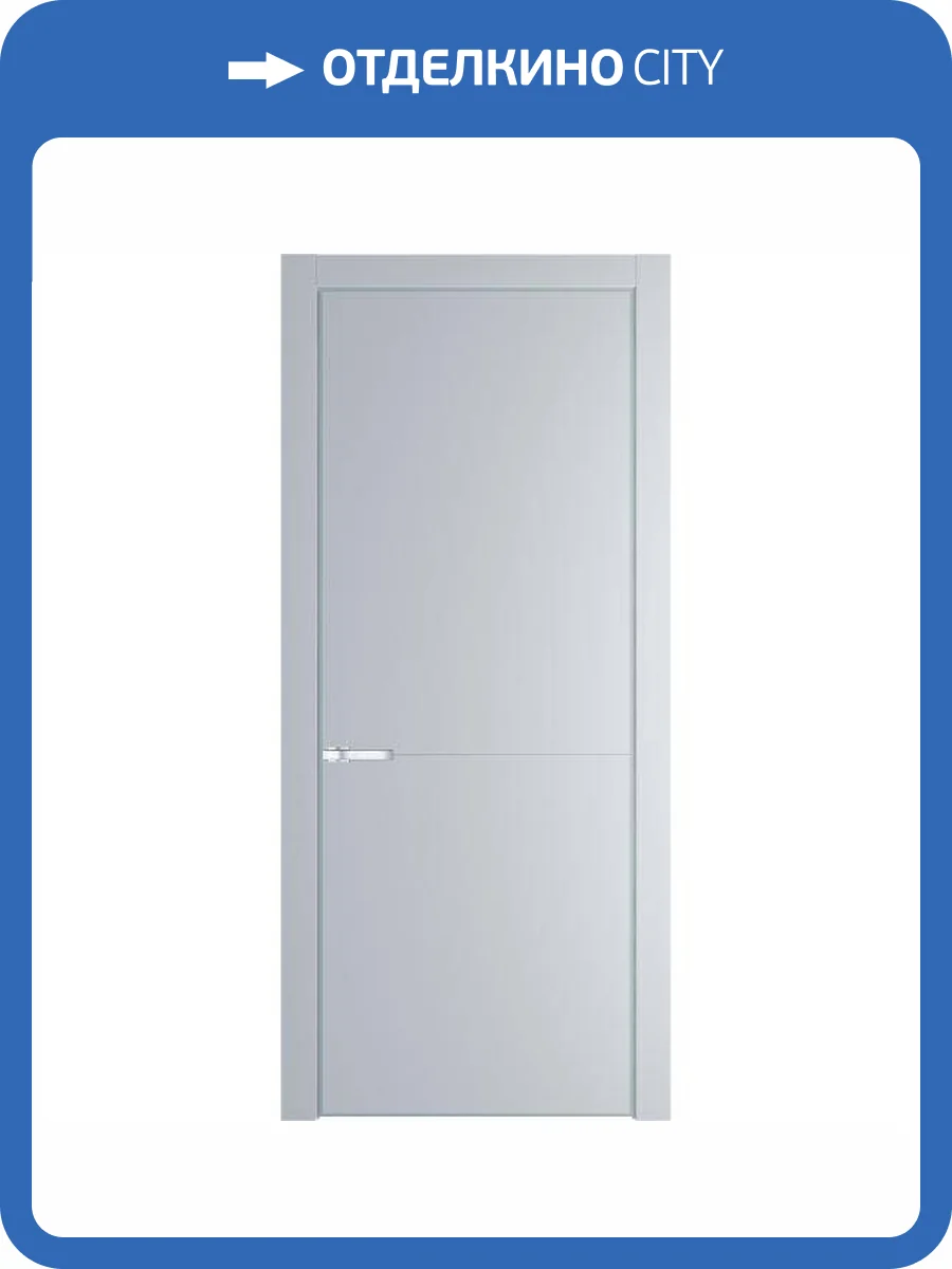 Межкомнатная дверь Profil Doors 16 PA полотно Лайт Грей, профиль серебро, алюминиевый молдинг 3мм 800x2000 фото 2