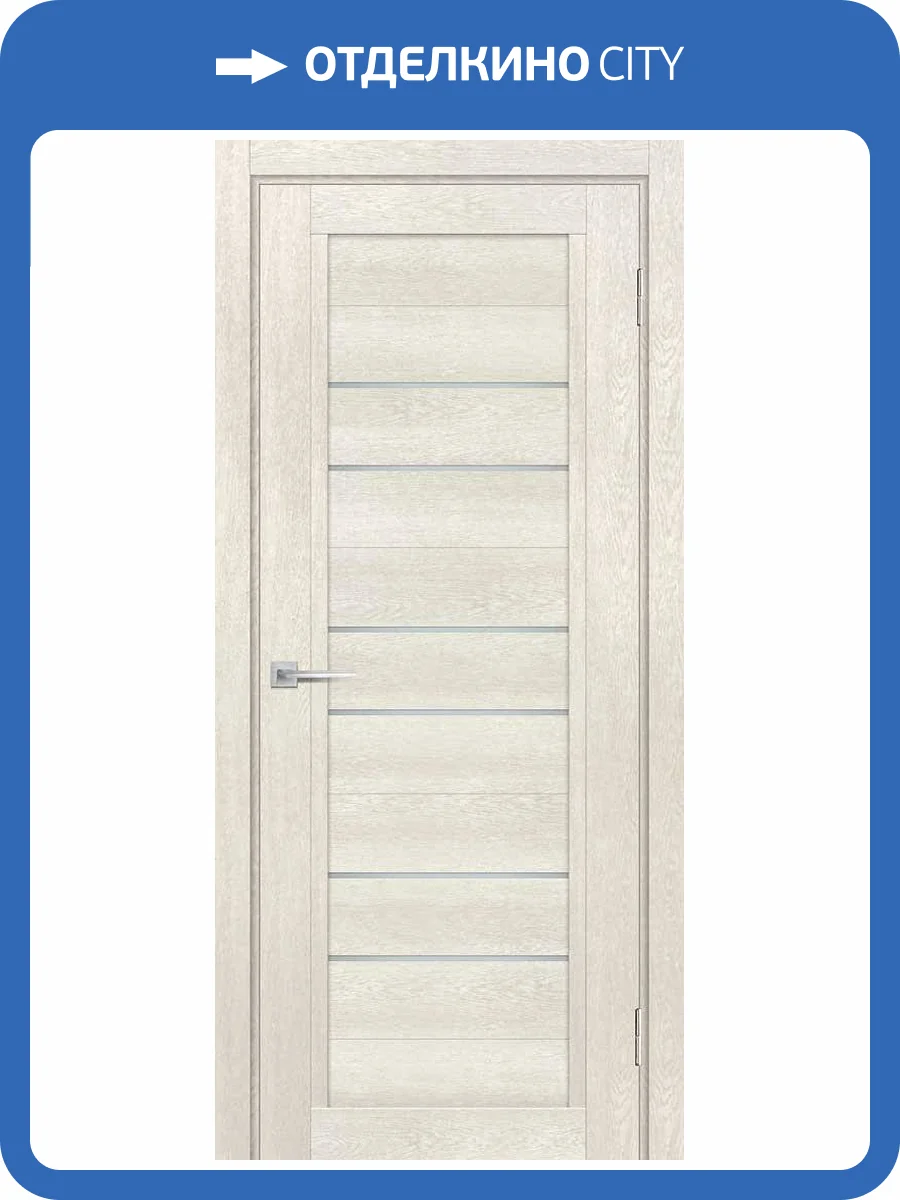 Межкомнатная дверь экошпон Мариам Техно 806, остекленная, бьянко 550x1900 фото 2