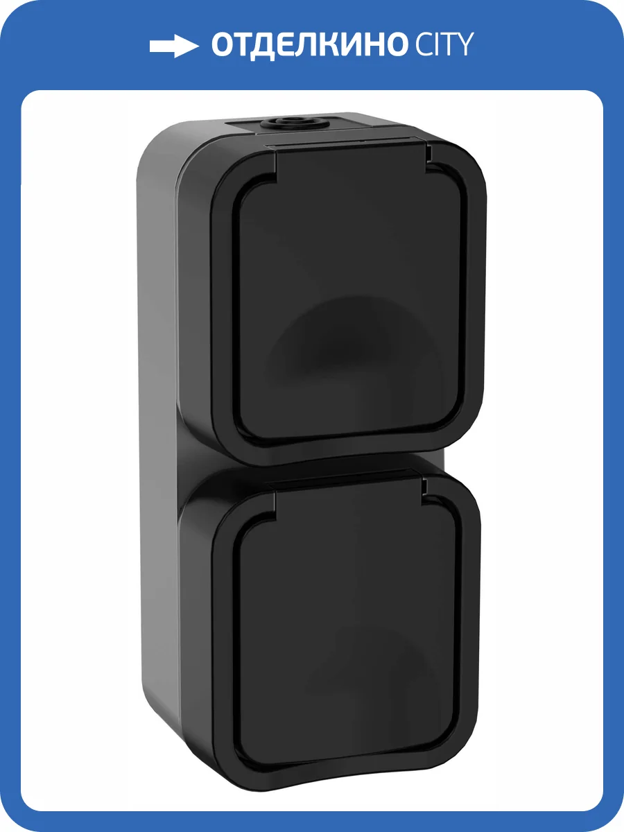 Розетка 2-местная IEK Tors TS-R26-16-55-V-K53 графит фото 3