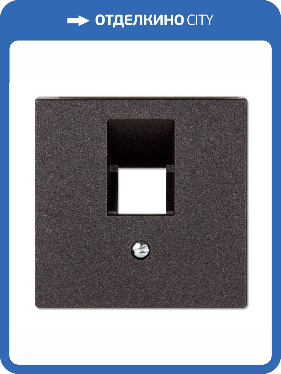 Накладка для одинарной Jung EcoProfi компьютерной или телефонной розетки EP569-1BFPLUAAN антрацит фото 2