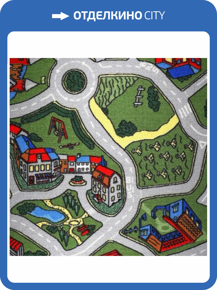 Ковролин Нева Тафт Полотно Принт Лунапарк 61;13 (рулон: 3x30=90 м2) фото 2