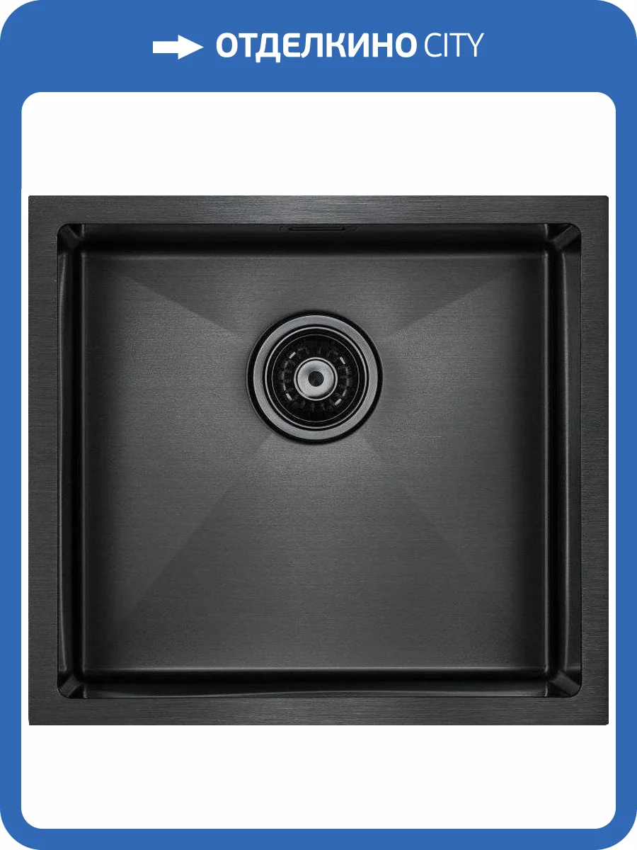Мойка кухонная Paulmark Weser PM804844-GM вороненая сталь фото 6